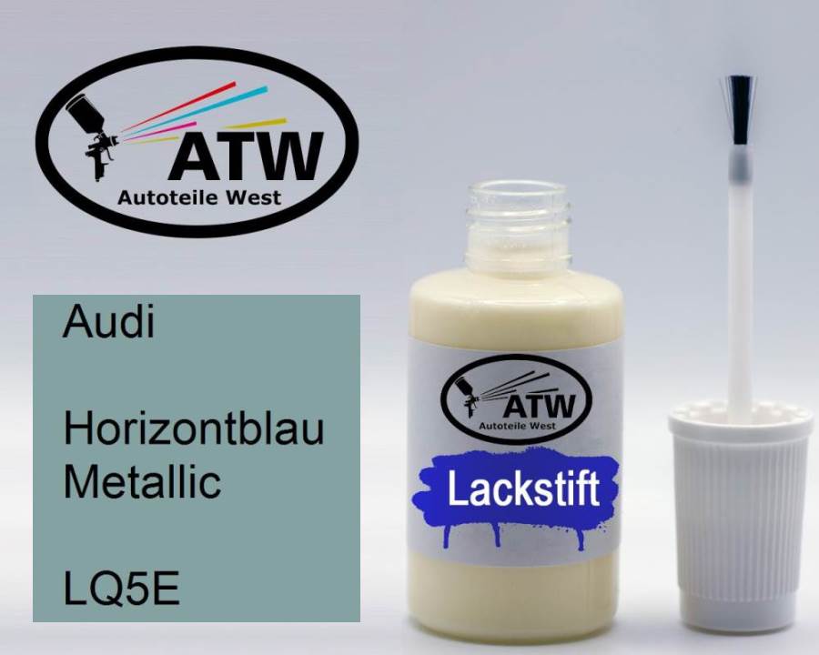 Audi, Horizontblau Metallic, LQ5E: 20ml Lackstift, von ATW Autoteile West.